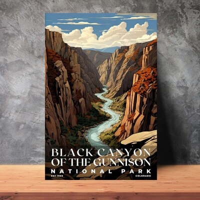 Black Canyon of the Gunnison National Park Poster, Travel Art, Office Poster, Home Decor | S7 - image3